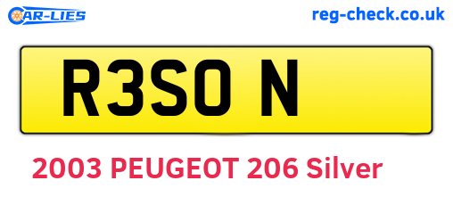 R3SON are the vehicle registration plates.