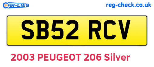 SB52RCV are the vehicle registration plates.