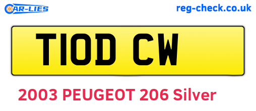 T10DCW are the vehicle registration plates.