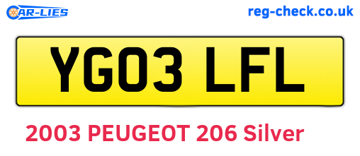 YG03LFL are the vehicle registration plates.