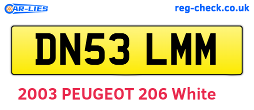 DN53LMM are the vehicle registration plates.