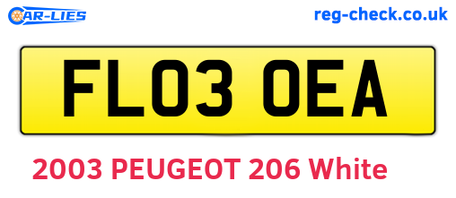 FL03OEA are the vehicle registration plates.