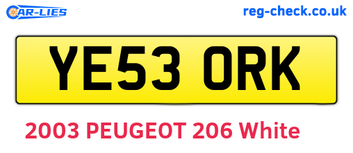 YE53ORK are the vehicle registration plates.