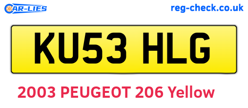 KU53HLG are the vehicle registration plates.