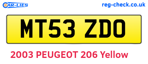 MT53ZDO are the vehicle registration plates.