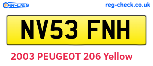 NV53FNH are the vehicle registration plates.
