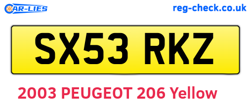 SX53RKZ are the vehicle registration plates.