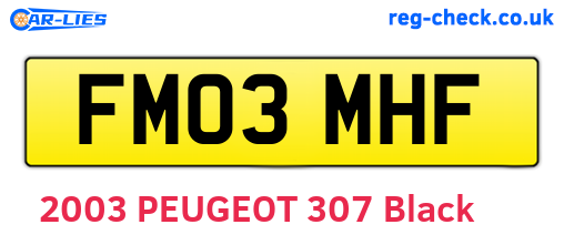 FM03MHF are the vehicle registration plates.