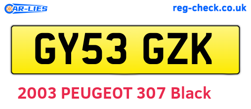 GY53GZK are the vehicle registration plates.