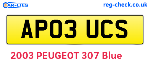 AP03UCS are the vehicle registration plates.