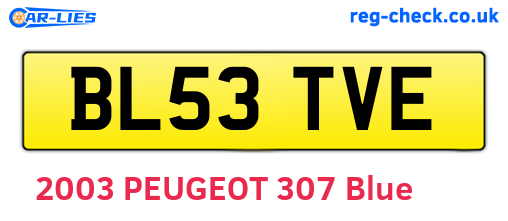 BL53TVE are the vehicle registration plates.