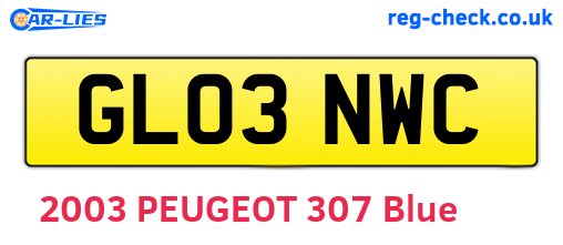 GL03NWC are the vehicle registration plates.