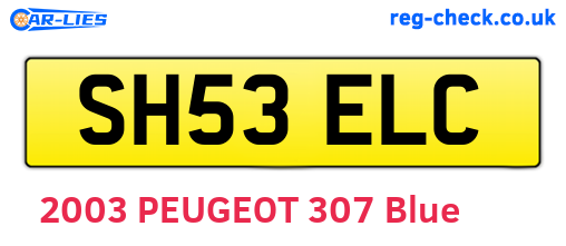 SH53ELC are the vehicle registration plates.