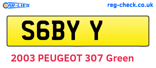 S6BYY are the vehicle registration plates.