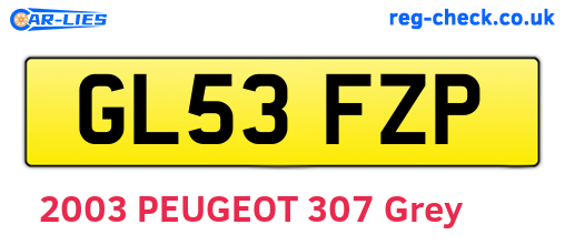 GL53FZP are the vehicle registration plates.
