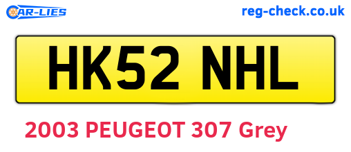 HK52NHL are the vehicle registration plates.