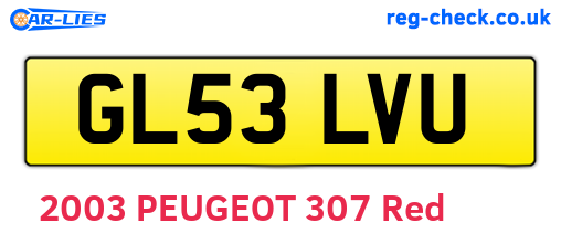 GL53LVU are the vehicle registration plates.