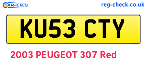 KU53CTY are the vehicle registration plates.