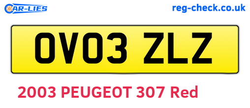 OV03ZLZ are the vehicle registration plates.