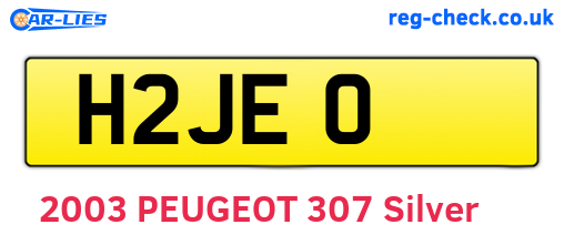 H2JEO are the vehicle registration plates.