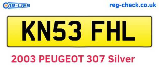 KN53FHL are the vehicle registration plates.