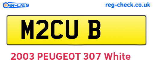 M2CUB are the vehicle registration plates.