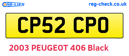 CP52CPO are the vehicle registration plates.