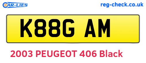 K88GAM are the vehicle registration plates.