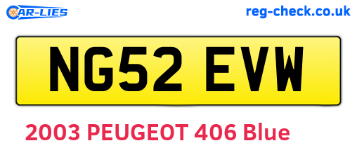 NG52EVW are the vehicle registration plates.