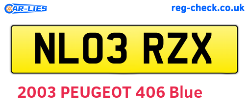 NL03RZX are the vehicle registration plates.
