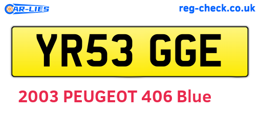 YR53GGE are the vehicle registration plates.