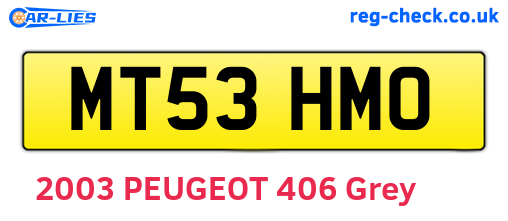 MT53HMO are the vehicle registration plates.