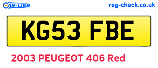 KG53FBE are the vehicle registration plates.