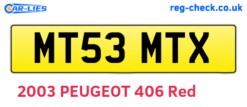 MT53MTX are the vehicle registration plates.