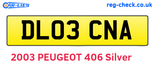DL03CNA are the vehicle registration plates.
