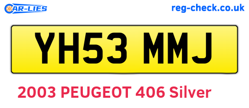 YH53MMJ are the vehicle registration plates.
