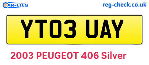YT03UAY are the vehicle registration plates.