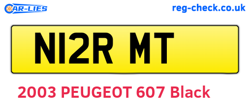 N12RMT are the vehicle registration plates.