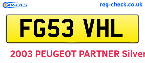 FG53VHL are the vehicle registration plates.