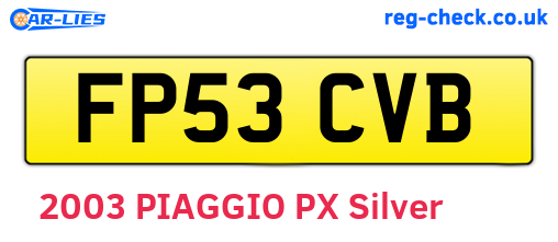 FP53CVB are the vehicle registration plates.