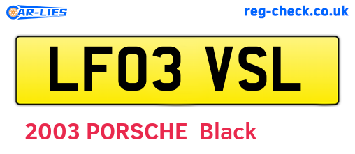 LF03VSL are the vehicle registration plates.