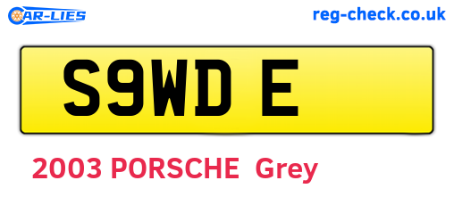 S9WDE are the vehicle registration plates.