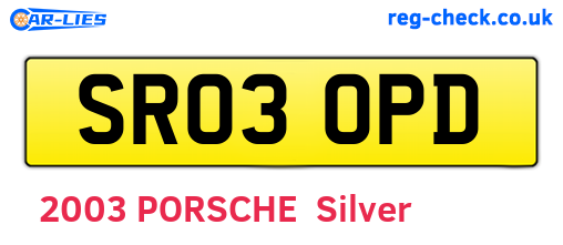 SR03OPD are the vehicle registration plates.