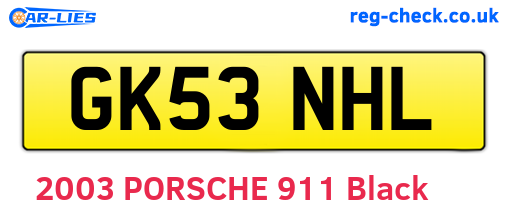 GK53NHL are the vehicle registration plates.