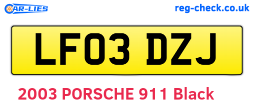 LF03DZJ are the vehicle registration plates.