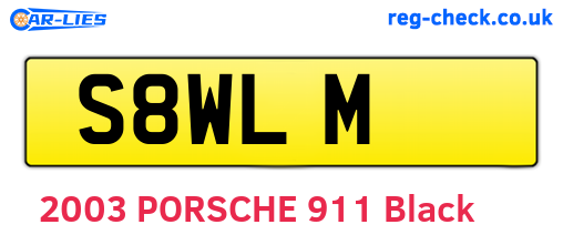 S8WLM are the vehicle registration plates.