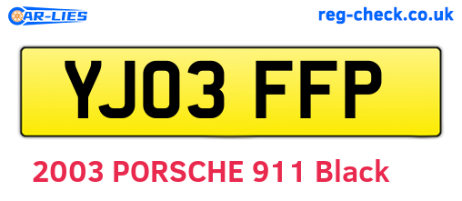 YJ03FFP are the vehicle registration plates.