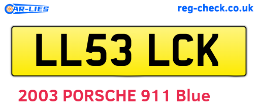 LL53LCK are the vehicle registration plates.