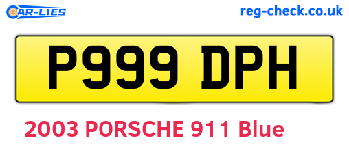 P999DPH are the vehicle registration plates.