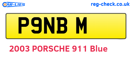 P9NBM are the vehicle registration plates.